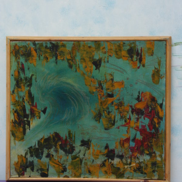 Turbulence oil on canvas on board 41 cm x 36 cm Zaqueline Souras